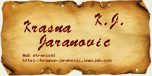 Krasna Jaranović vizit kartica